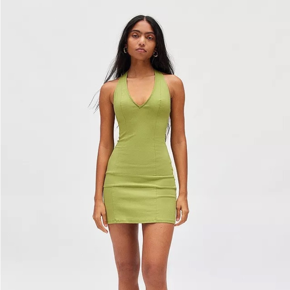 NWOT Silence + Noise Gloria halter mini dress